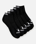BRAND ANKLE SOCK 5 PK - black