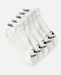 BRAND ANKLE SOCK 5 PK - white