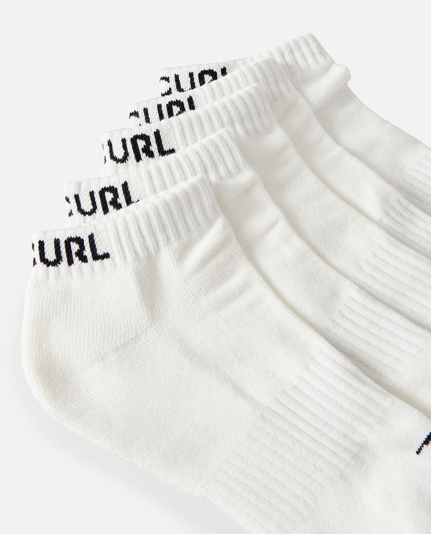 BRAND ANKLE SOCK 5 PK - white