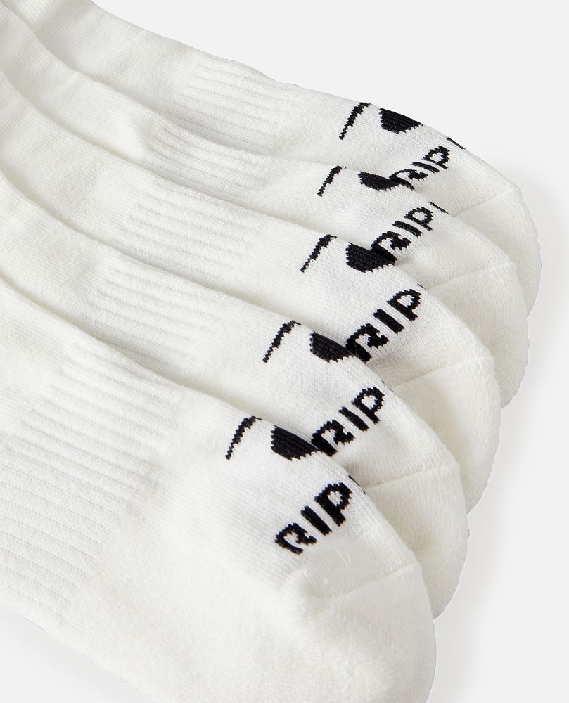 BRAND ANKLE SOCK 5 PK - white