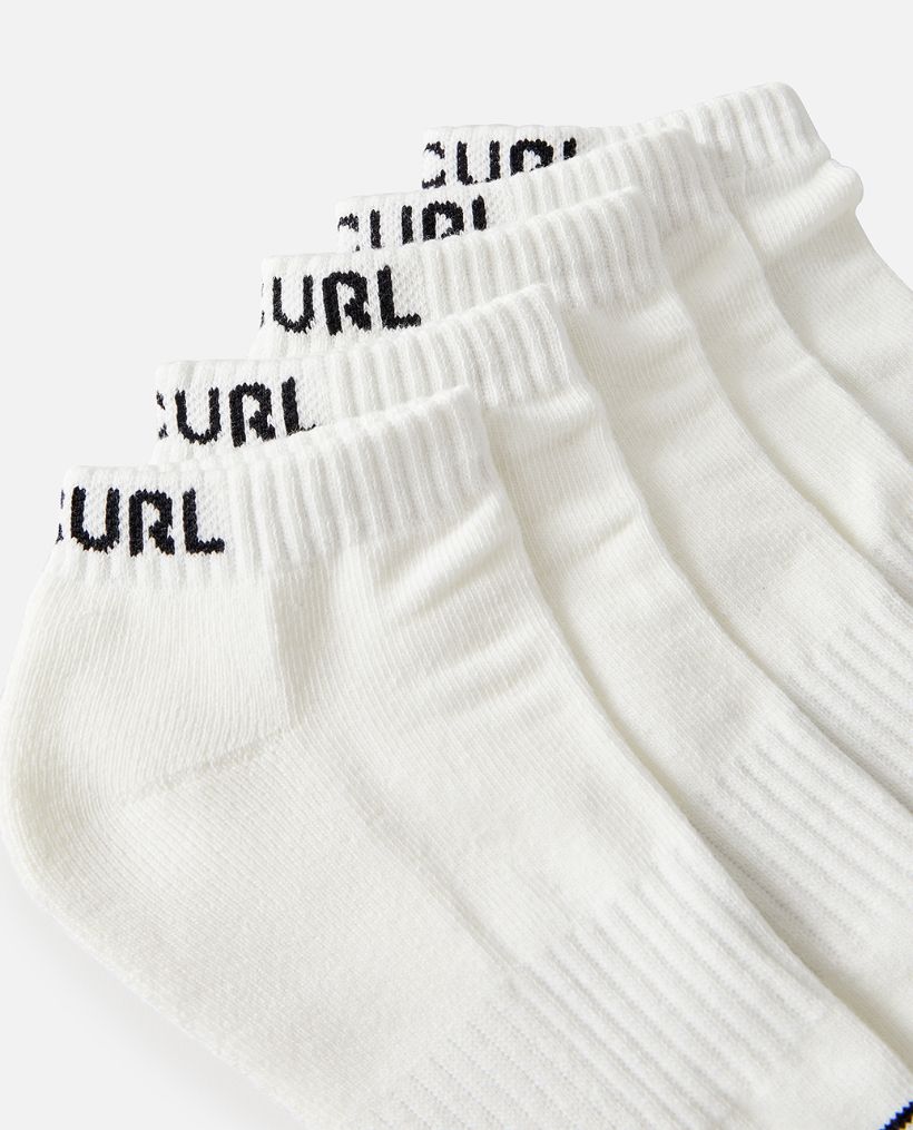 BRAND ANKLE SOCK 5 PK - white