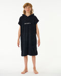 BRAND HOODED TOWEL - BOY - black/grey