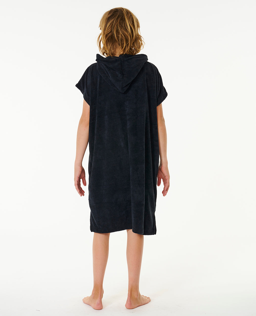 BRAND HOODED TOWEL - BOY - black/grey