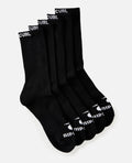 BRAND CREW SOCK 5 PK - black