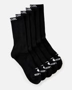 BRAND CREW SOCK 5 PK - black