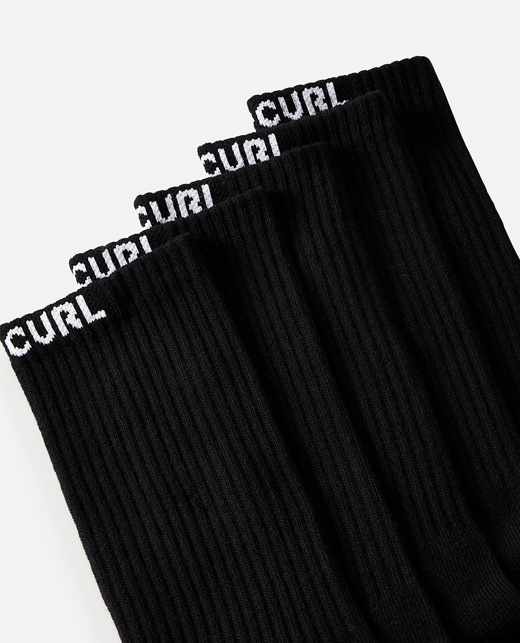 BRAND CREW SOCK 5 PK - black