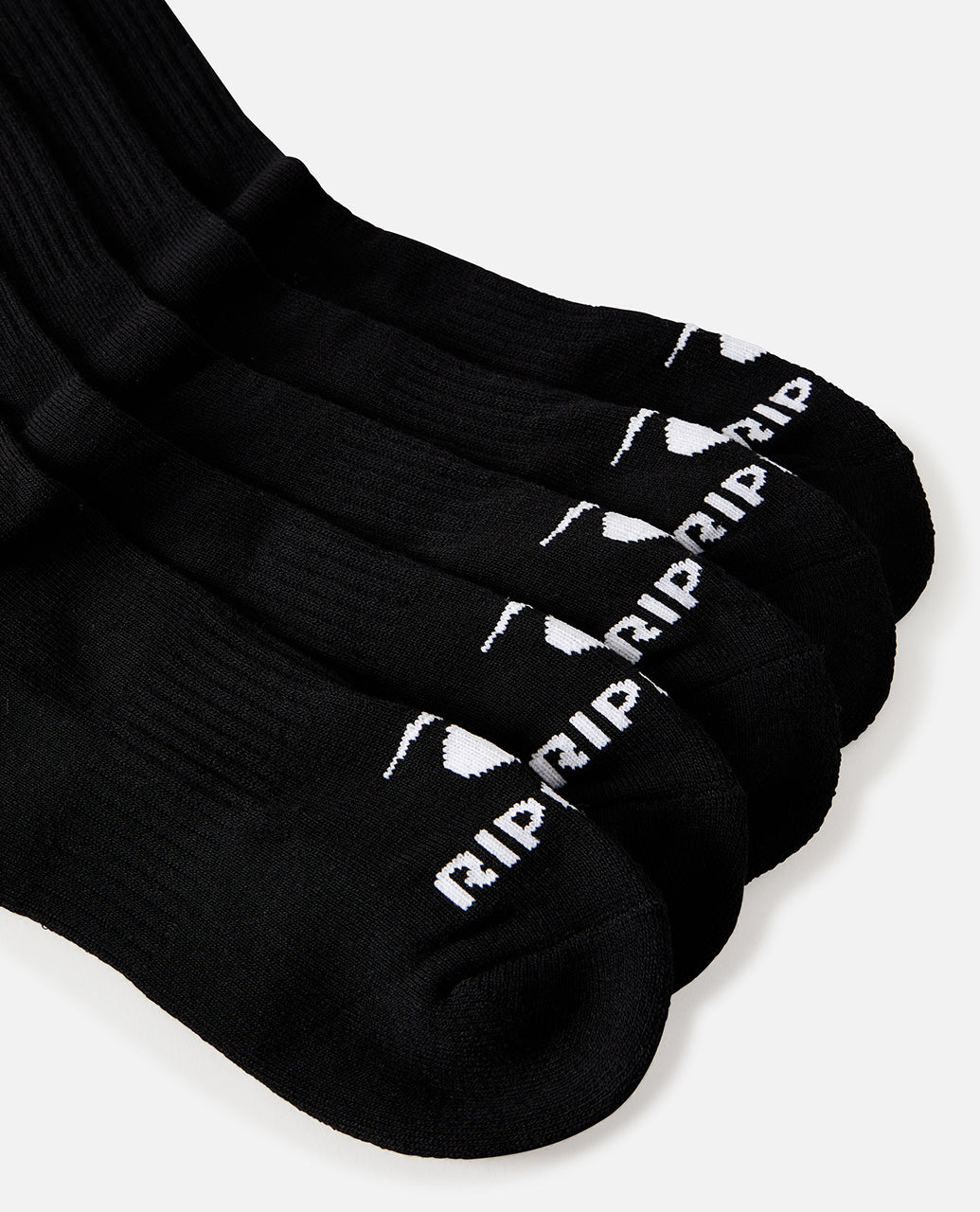 BRAND CREW SOCK 5 PK - black