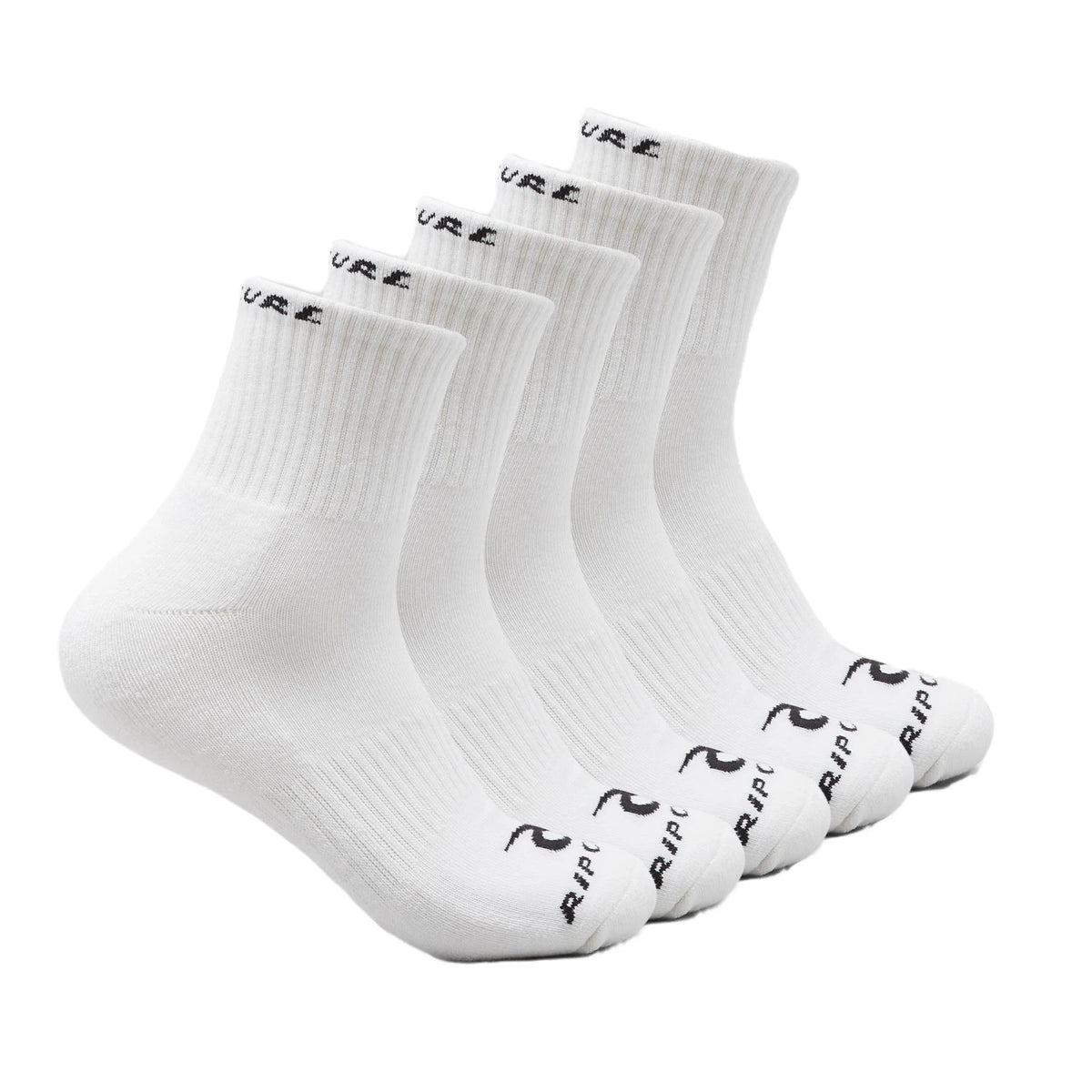 BRAND CREW SOCK 5 PK - white
