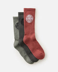 WETTY CREW SOCK 3PK - black