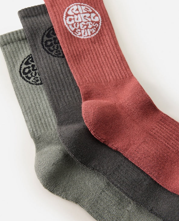 WETTY CREW SOCK 3PK - black