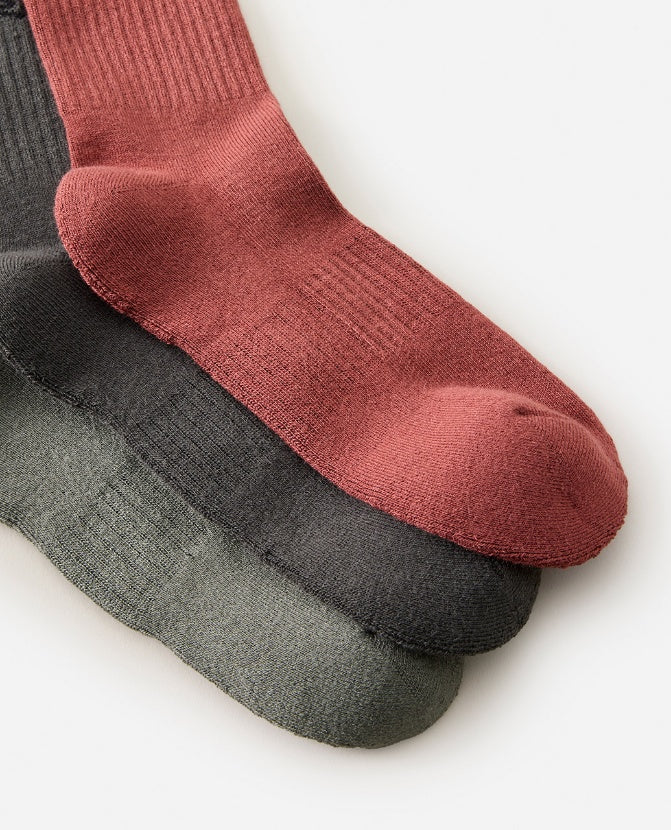 WETTY CREW SOCK 3PK - black