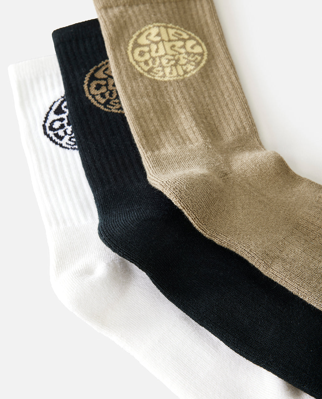 WETTY CREW SOCK 3PK - washed moss