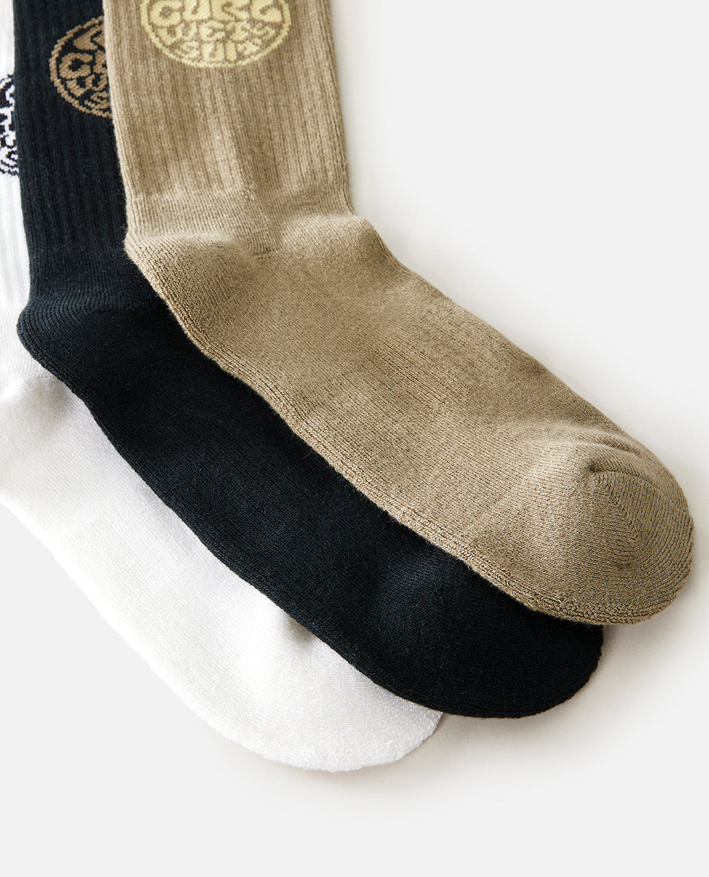 WETTY CREW SOCK 3PK - washed moss