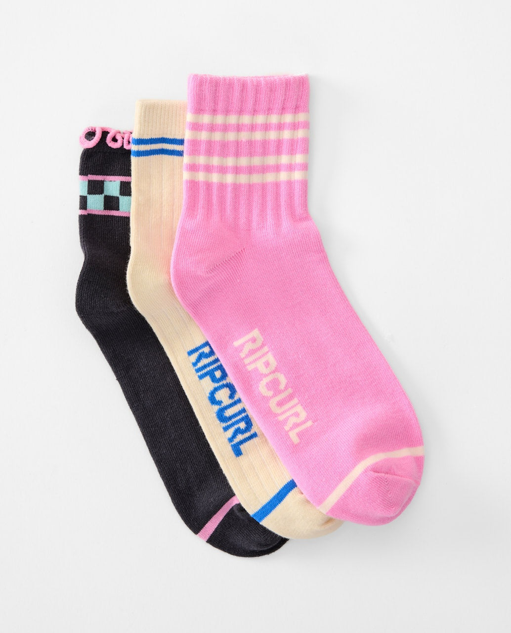 MIXED SOCKS 3PK - pink