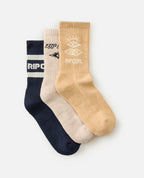 ICONS OF SURF SOCK 3-PK - almond