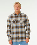 COUNT FLANNEL SHIRT - brown/blue