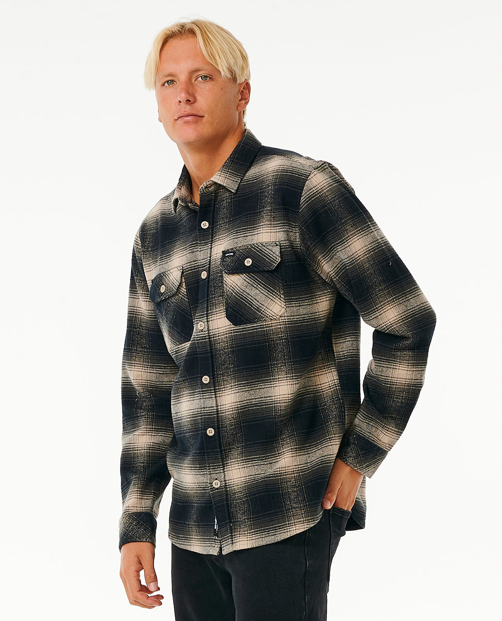 COUNT FLANNEL SHIRT - taupe