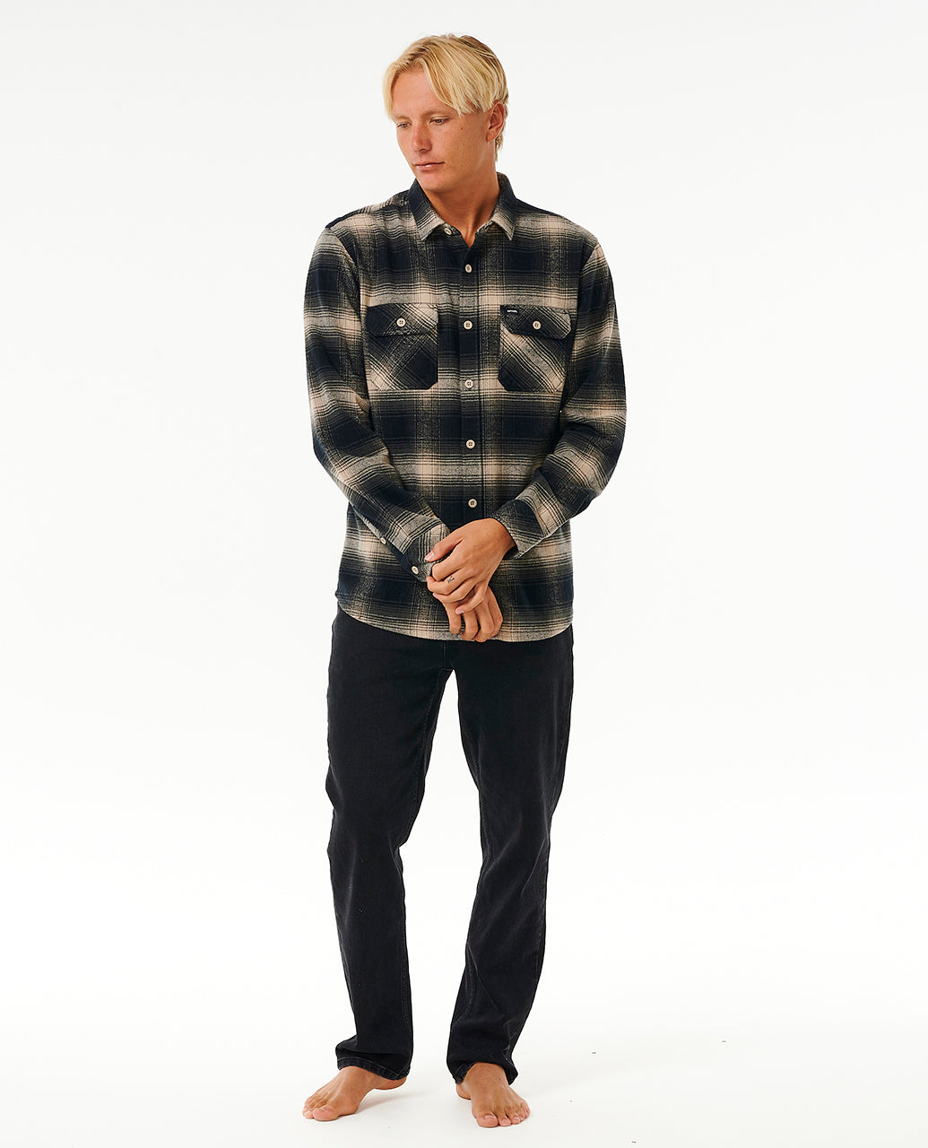 COUNT FLANNEL SHIRT - taupe