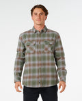 COUNT FLANNEL SHIRT - dark olive