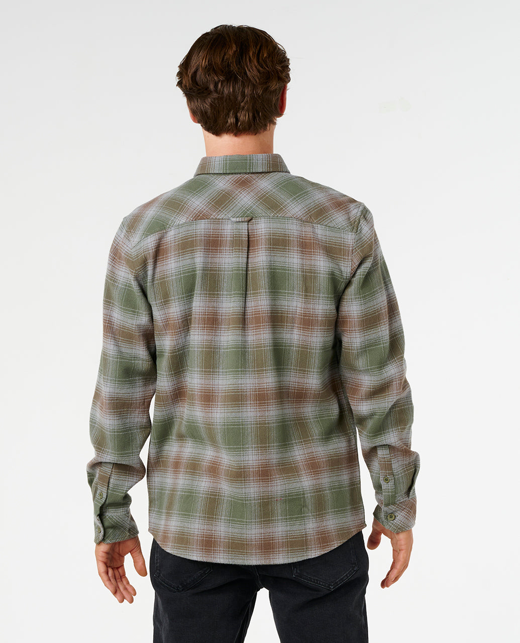 COUNT FLANNEL SHIRT - dark olive