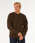 PREMIUM SURF KNIT CREW - coffee