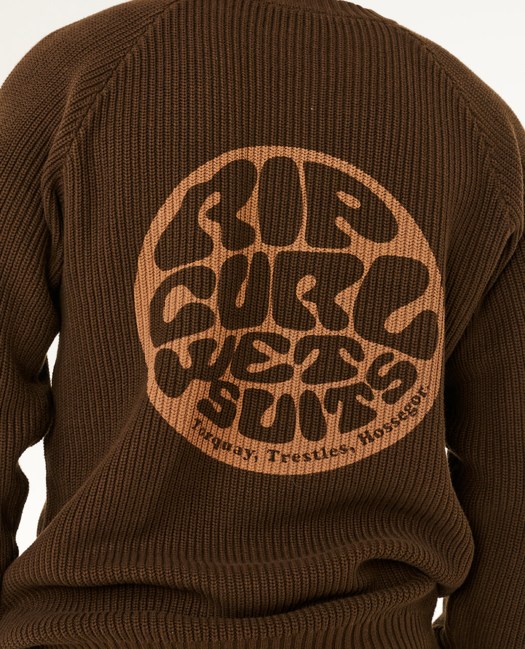 PREMIUM SURF KNIT CREW - coffee