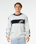 PANEL BEATER KNIT CREW - grey marle