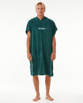 BRAND HOODED TOWEL - blue green