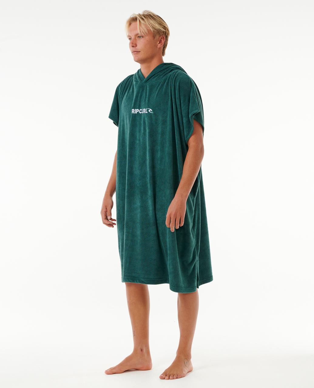 BRAND HOODED TOWEL - blue green