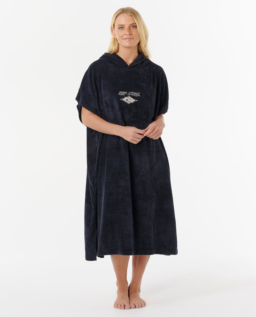 CLASSIC SURF HOODED TOWEL - black/off white