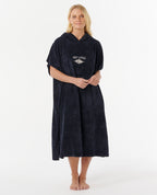CLASSIC SURF HOODED TOWEL - black/off white