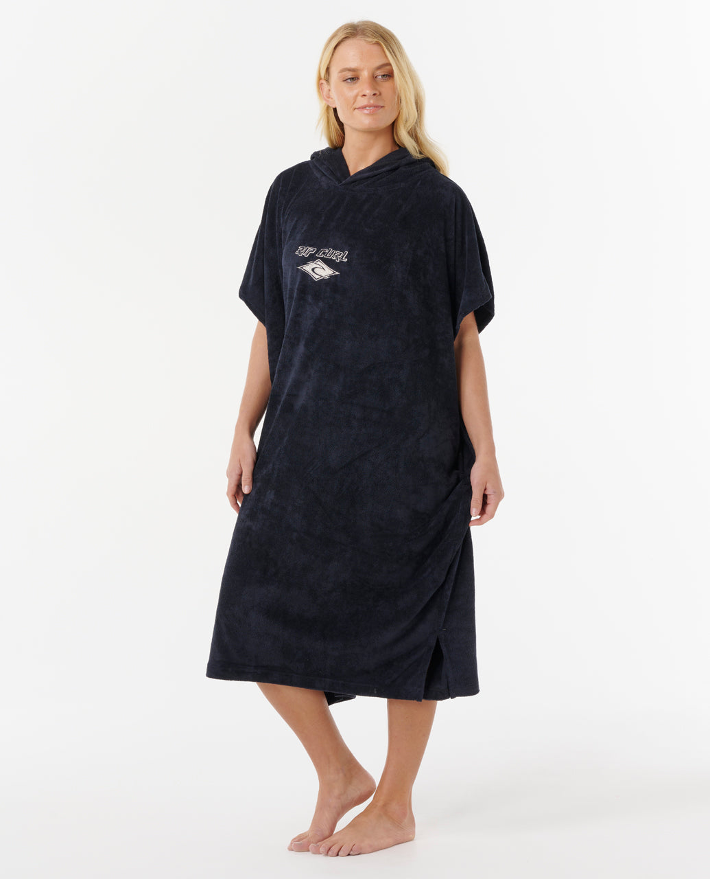 CLASSIC SURF HOODED TOWEL - black/off white