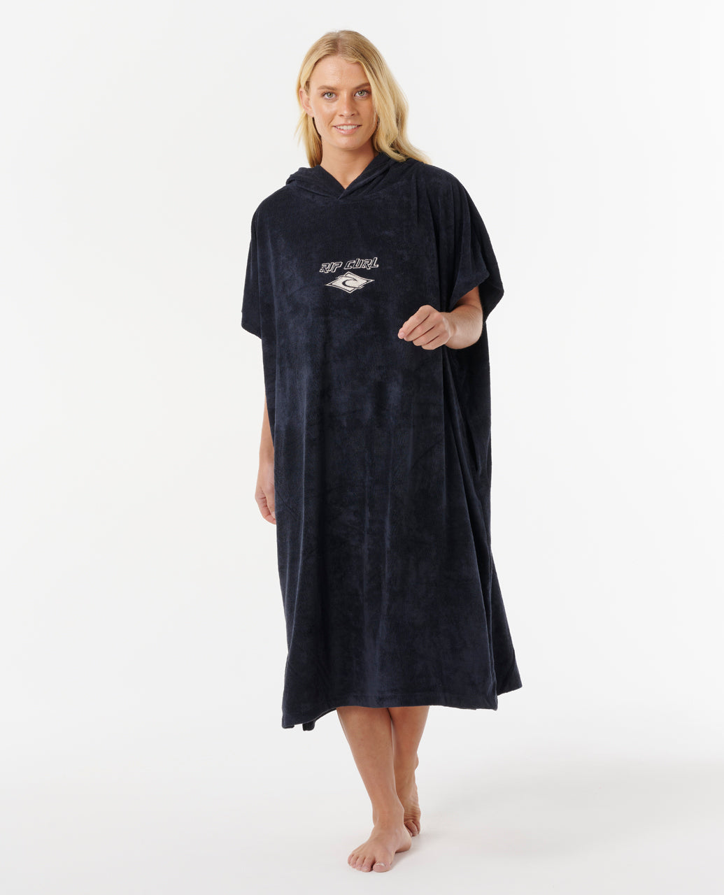 CLASSIC SURF HOODED TOWEL - black/off white