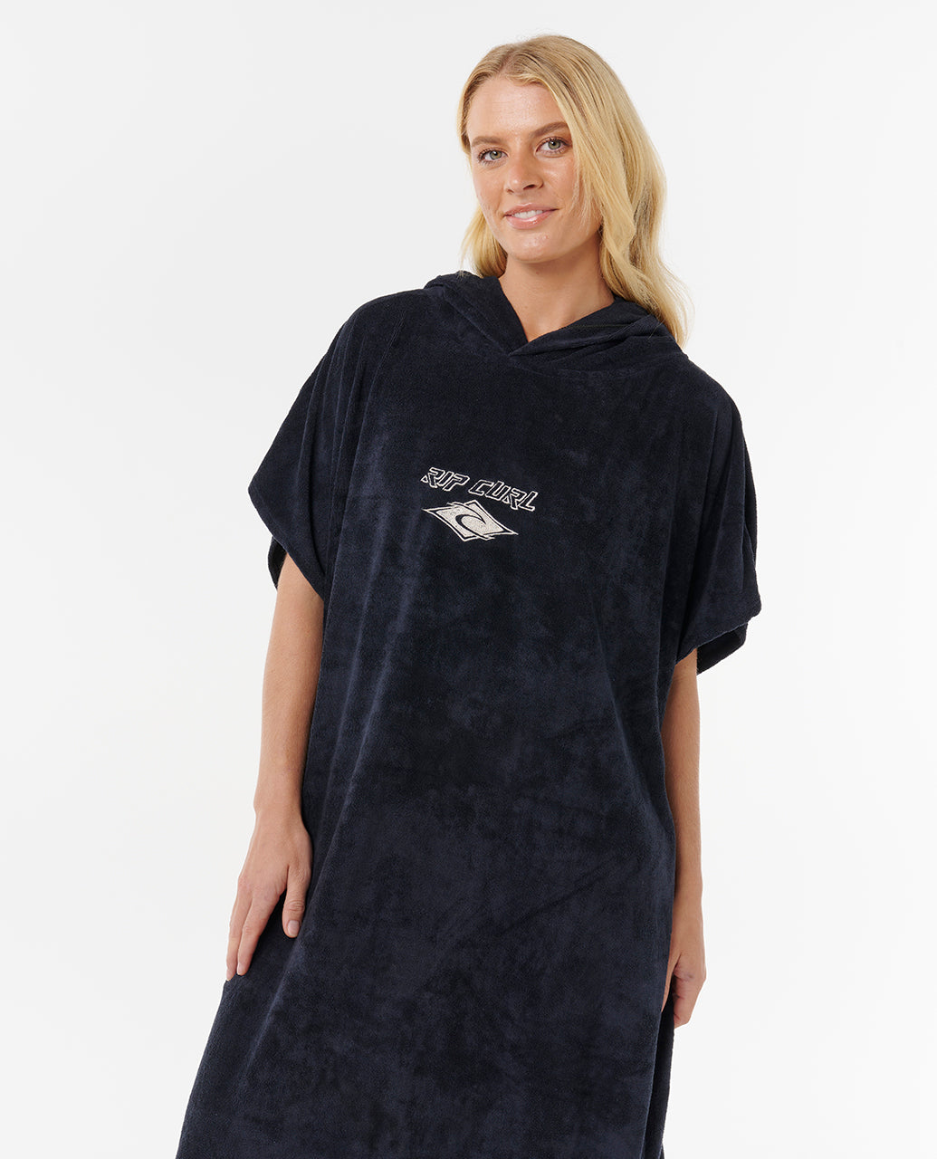 CLASSIC SURF HOODED TOWEL - black/off white