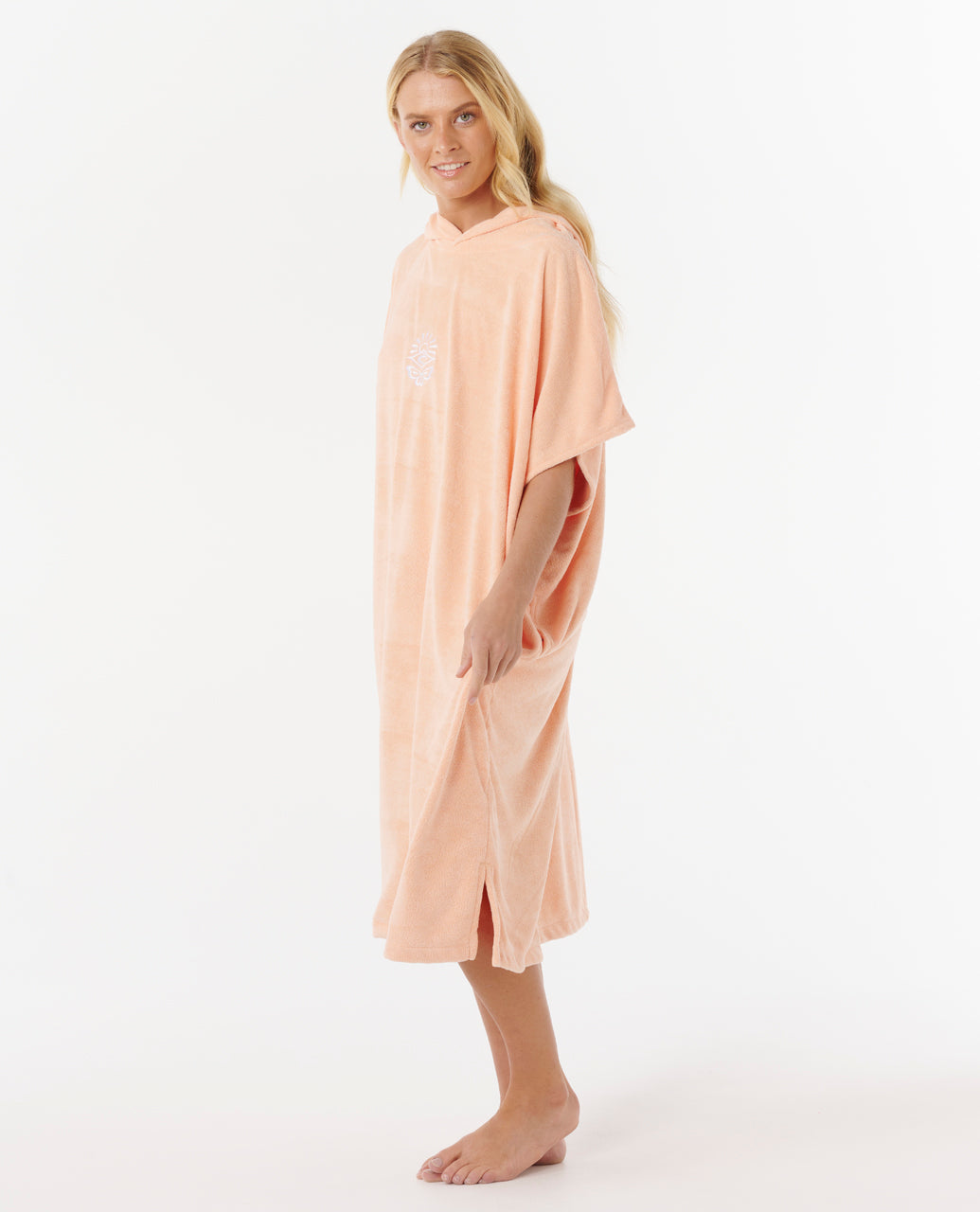 CLASSIC SURF HOODED TOWEL - bright peach