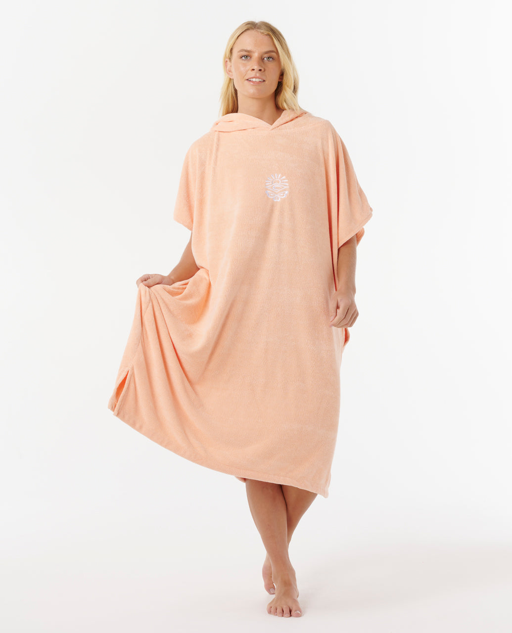 CLASSIC SURF HOODED TOWEL - bright peach
