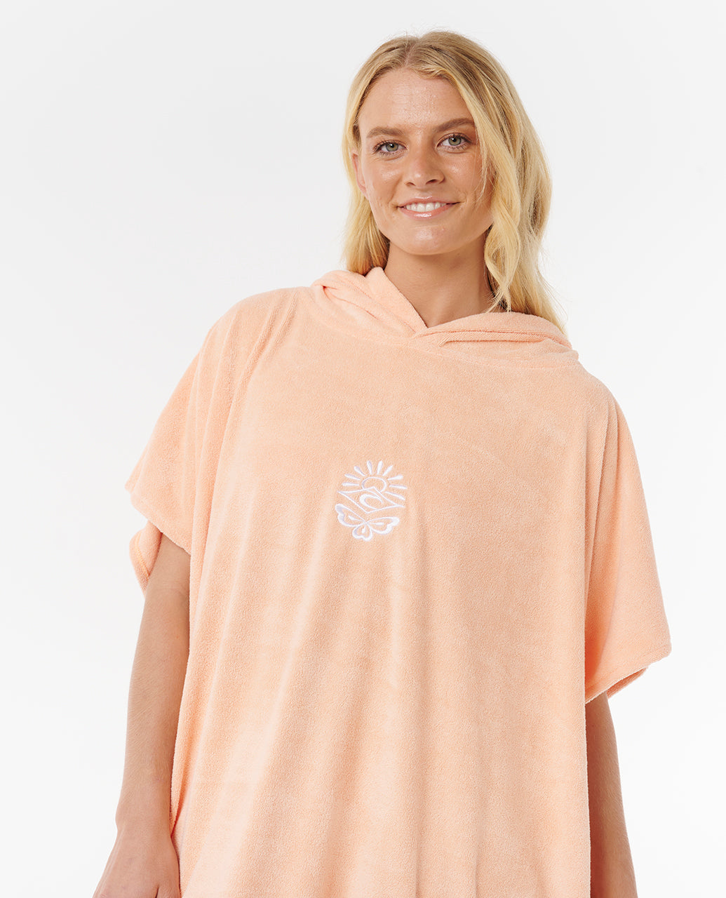 CLASSIC SURF HOODED TOWEL - bright peach