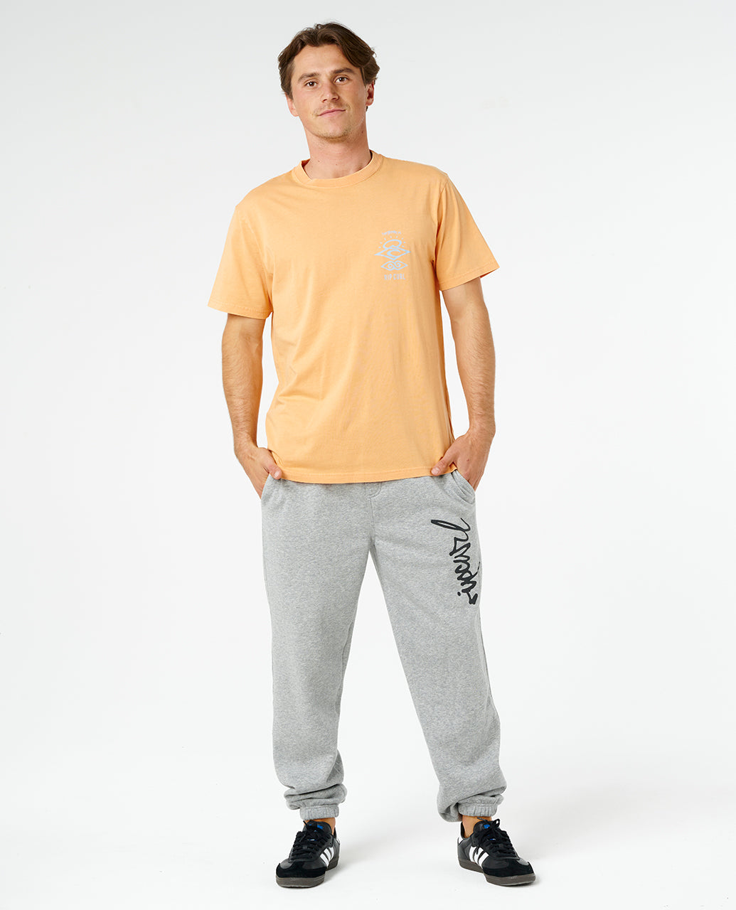 ICONS OF SURF TRACKPANT - grey mrl/blk
