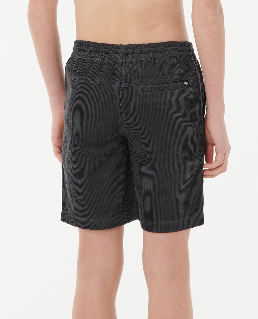 SURF CORD VOLLEY BOY - washed black