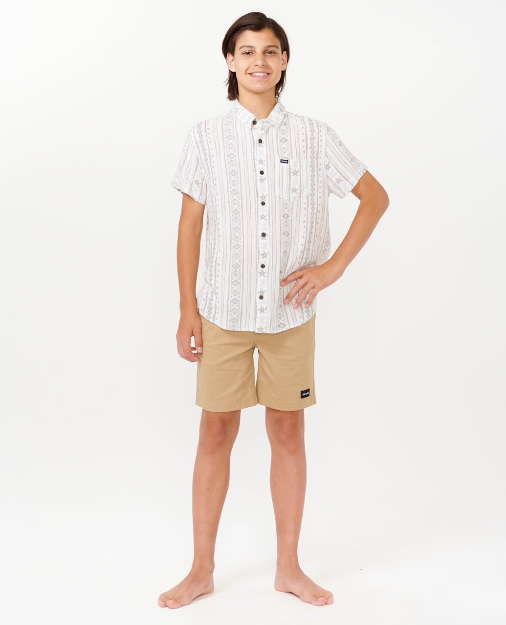 FUN TIMES S/S SHIRT-BOY - bone