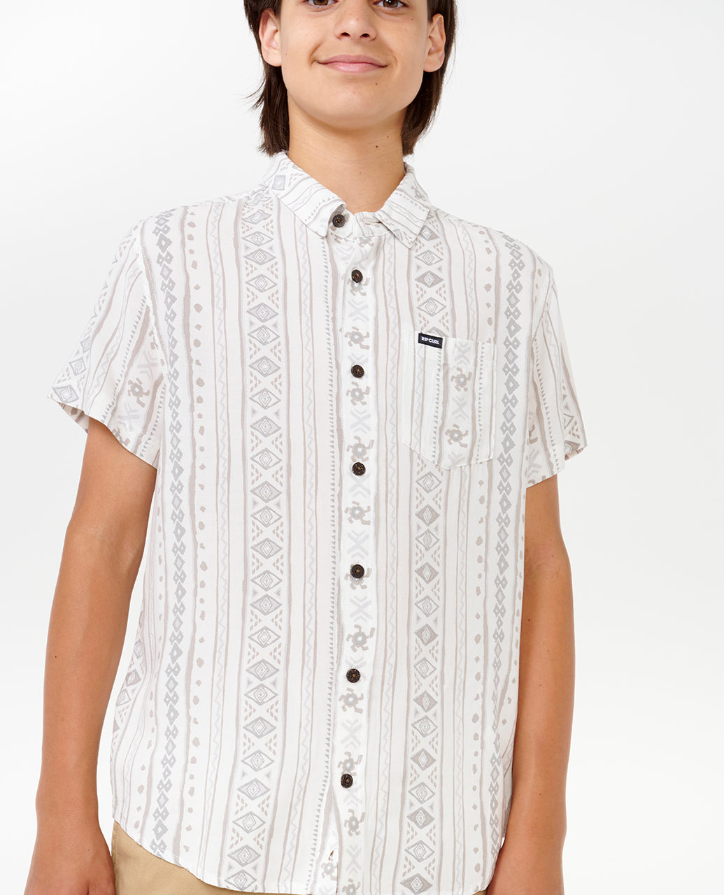 FUN TIMES S/S SHIRT-BOY - bone