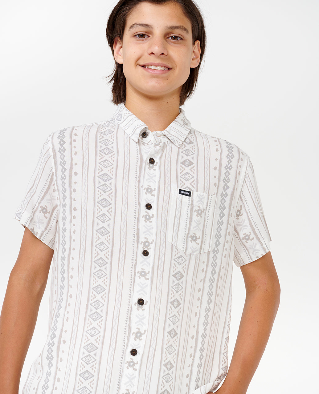 FUN TIMES S/S SHIRT-BOY - bone