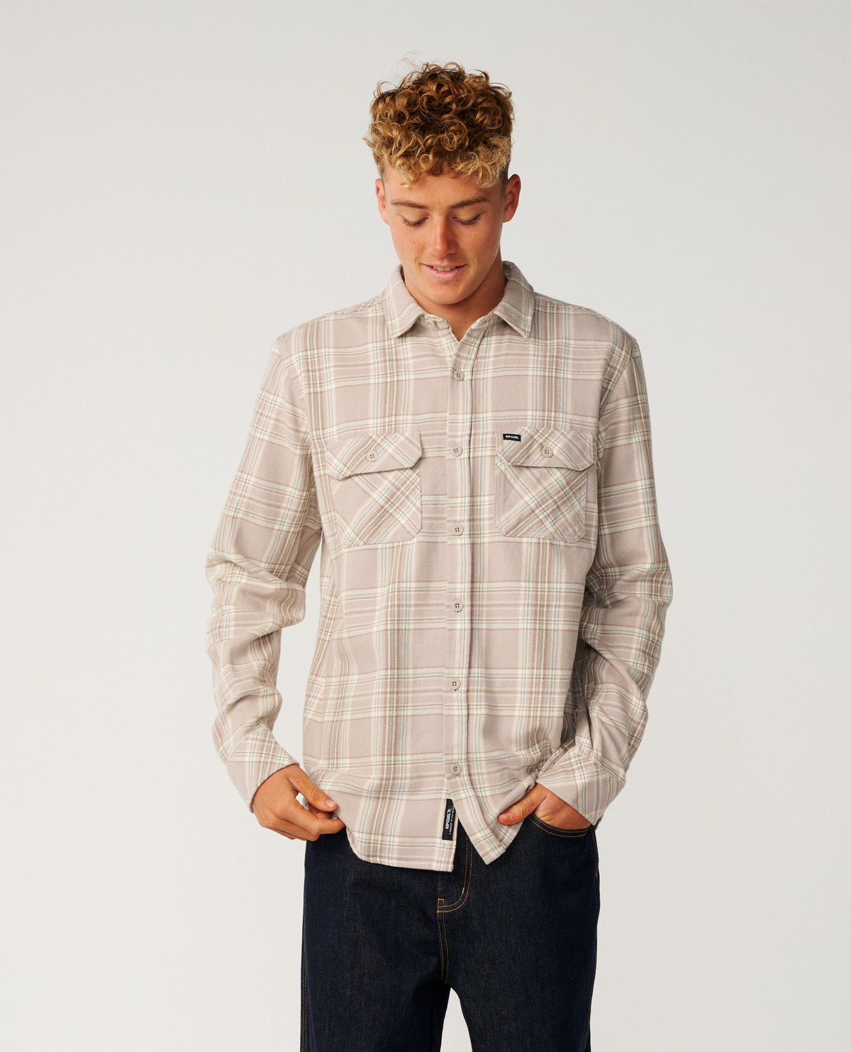 GRIFFIN FLANNEL SHIRT - stone
