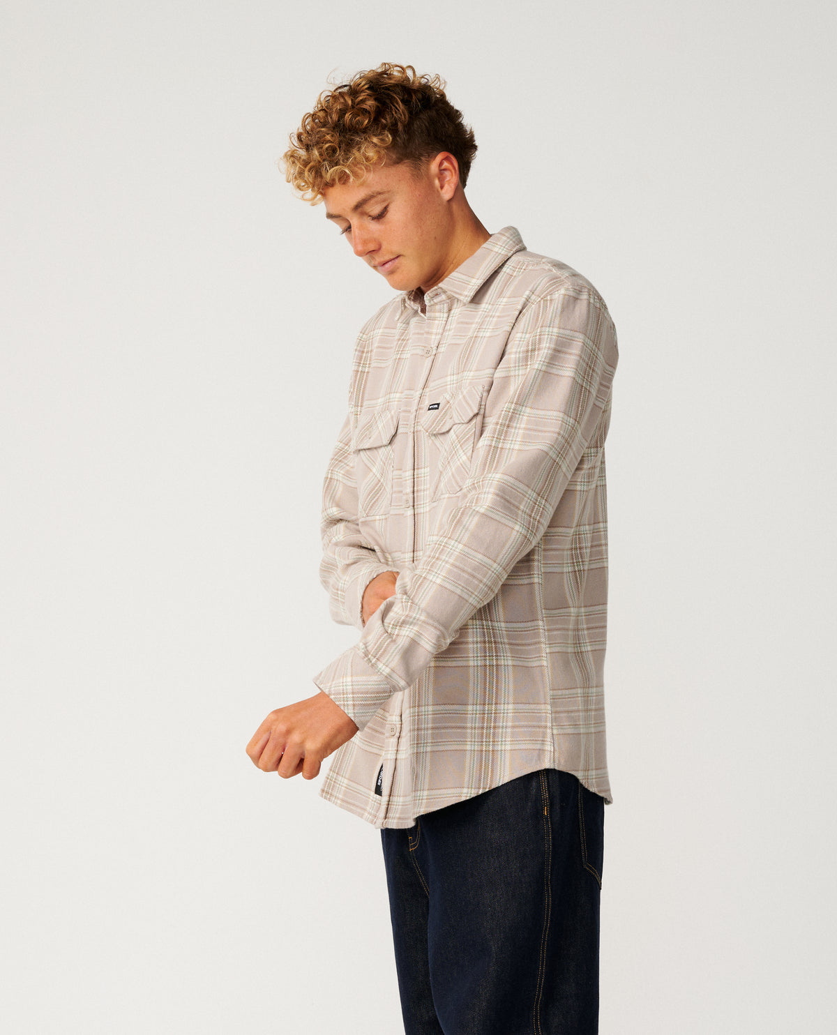 GRIFFIN FLANNEL SHIRT - stone