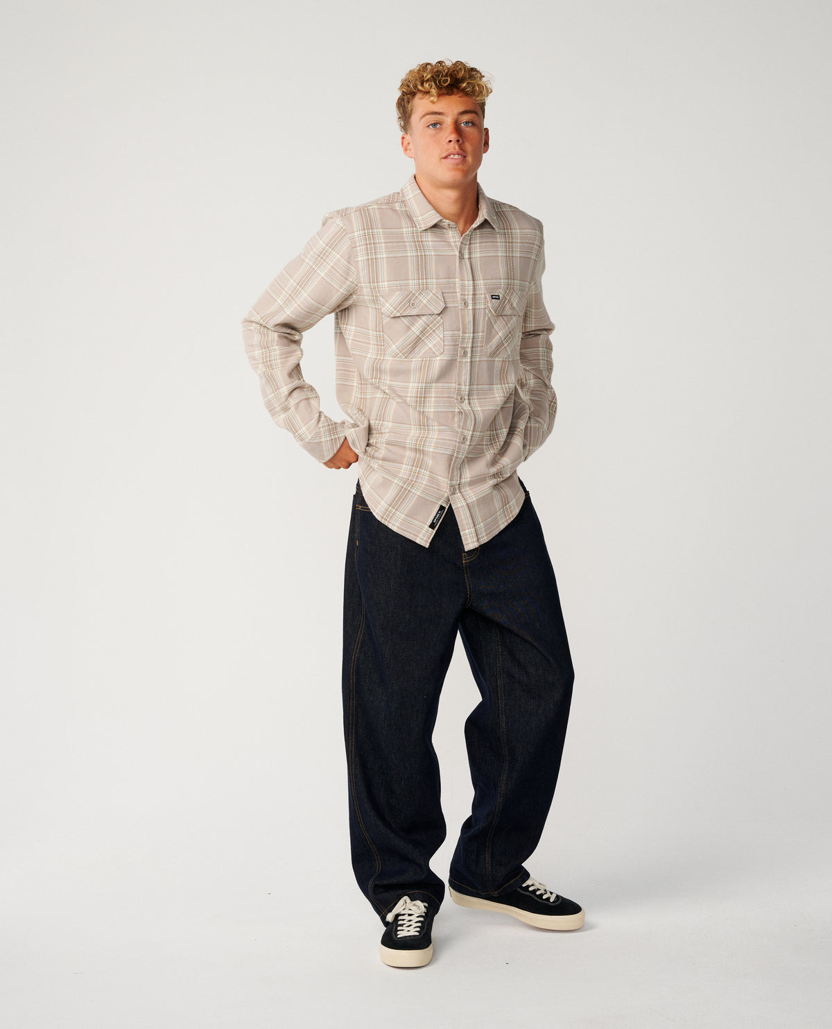 GRIFFIN FLANNEL SHIRT - stone