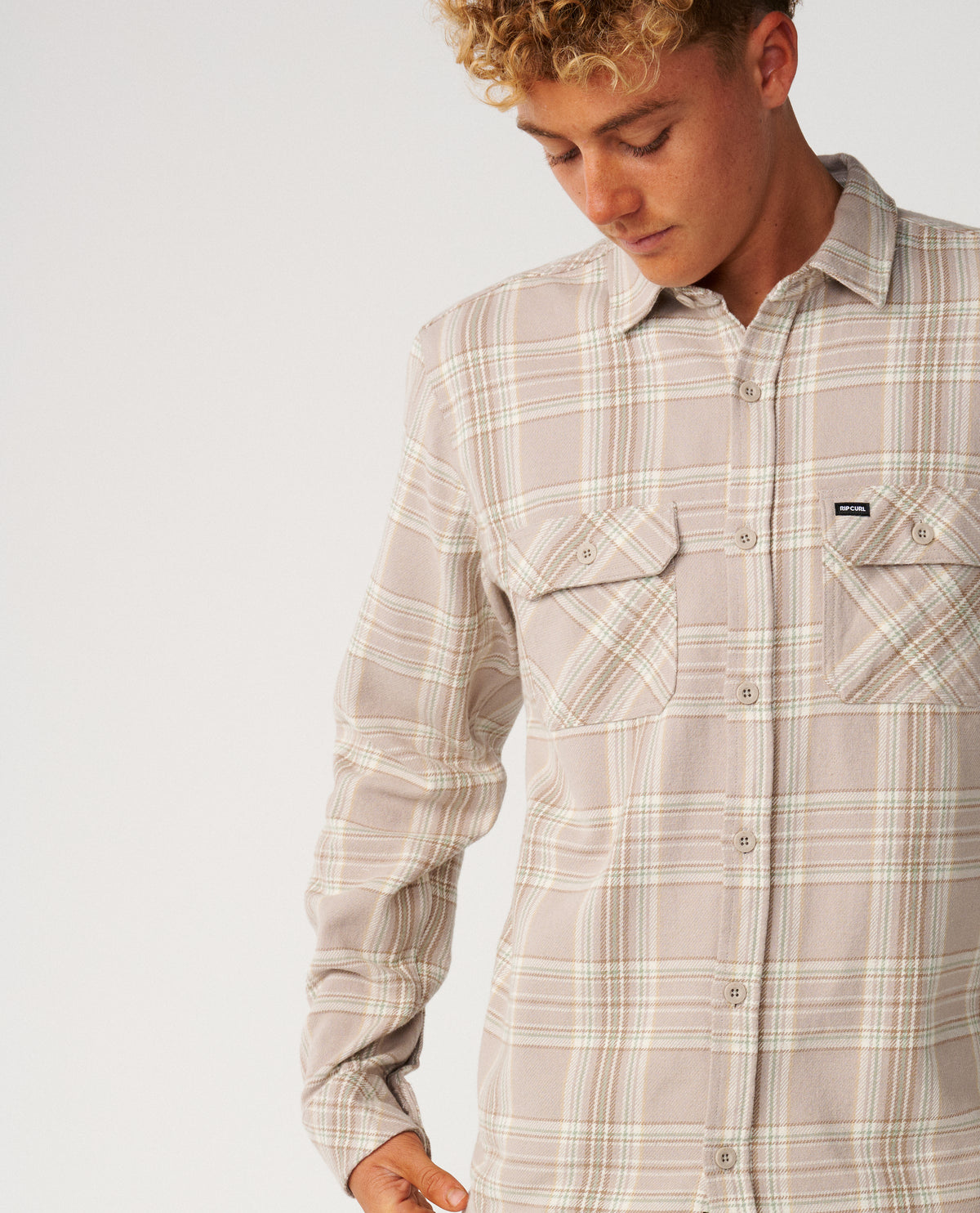 GRIFFIN FLANNEL SHIRT - stone