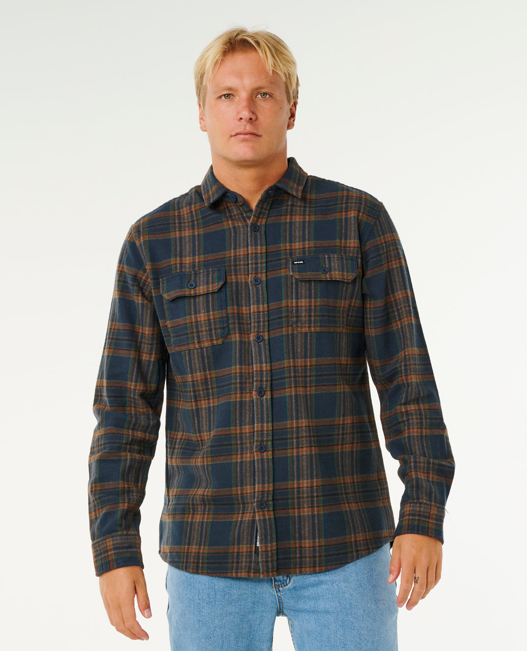 GRIFFIN FLANNEL SHIRT - dark blue