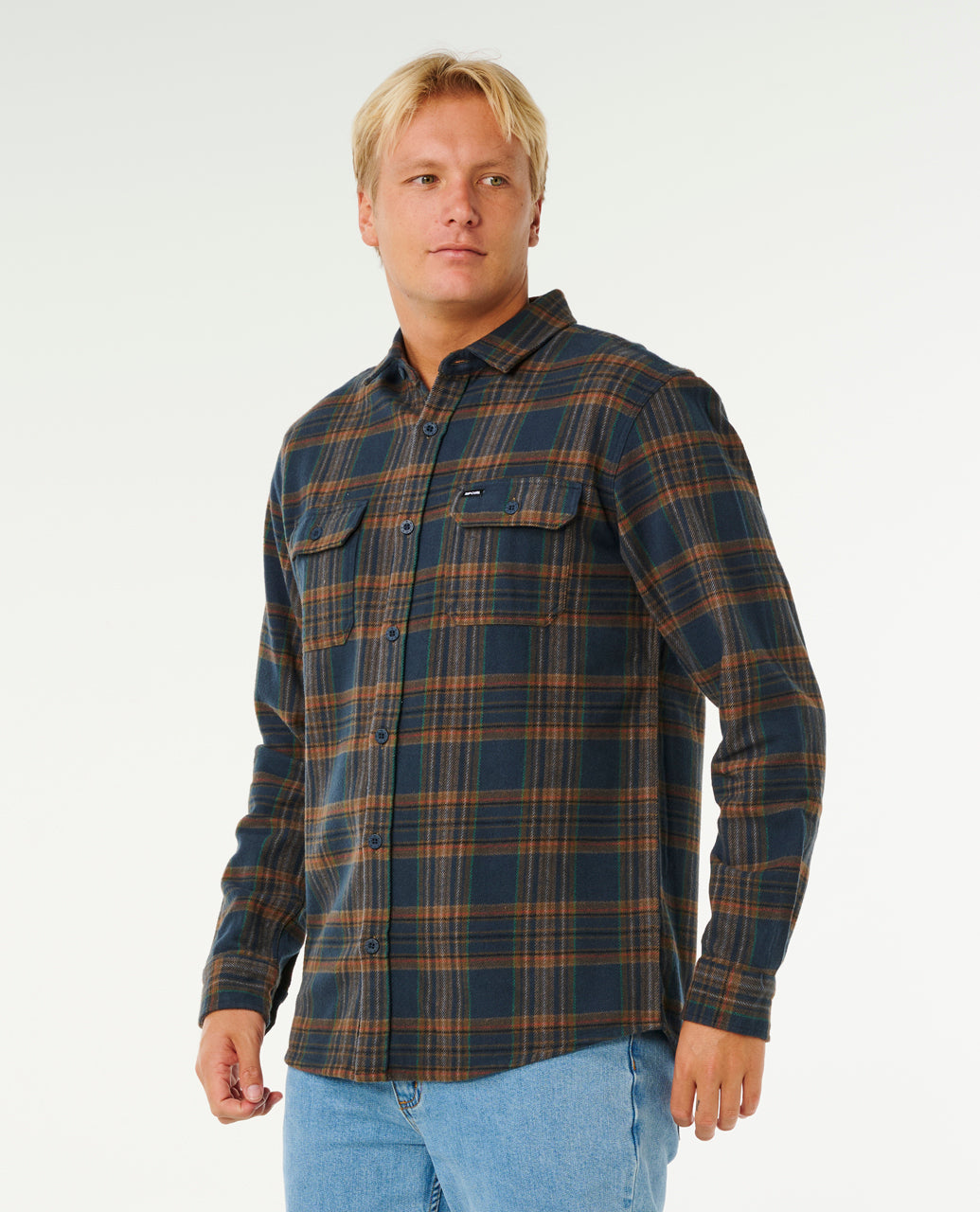 GRIFFIN FLANNEL SHIRT - dark blue