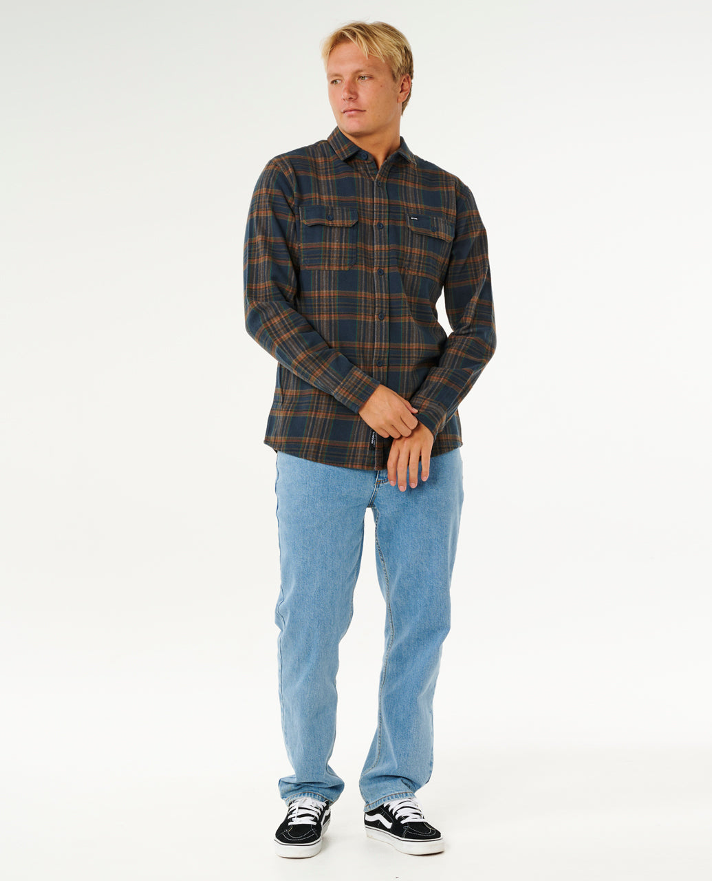 GRIFFIN FLANNEL SHIRT - dark blue