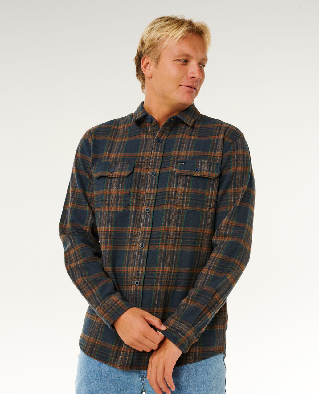GRIFFIN FLANNEL SHIRT - dark blue
